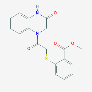 methyl 2-{[2-oxo-2-(3-oxo-3,4-dihydro-1(2H)-quinoxalinyl)ethyl]thio}benzoate