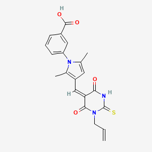 3-(3-{(E)-[4,6-dioxo-1-(prop-2-en-1-yl)-2-thioxotetrahydropyrimidin-5(2H)-ylidene]methyl}-2,5-dimethyl-1H-pyrrol-1-yl)benzoic acid