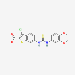 methyl 3-chloro-6-{[(2,3-dihydro-1,4-benzodioxin-6-ylamino)carbonothioyl]amino}-1-benzothiophene-2-carboxylate