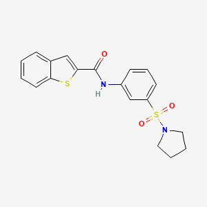 N-[3-(1-pyrrolidinylsulfonyl)phenyl]-1-benzothiophene-2-carboxamide