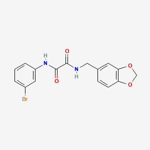 molecular formula C16H13BrN2O4 B4589902 N-(1,3-benzodioxol-5-ylmethyl)-N'-(3-bromophenyl)oxamide 