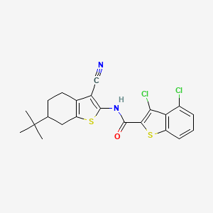 N-(6-tert-butyl-3-cyano-4,5,6,7-tetrahydro-1-benzothiophen-2-yl)-3,4-dichloro-1-benzothiophene-2-carboxamide