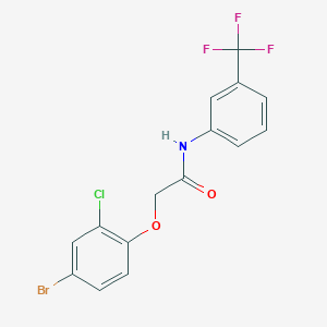 2-(4-bromo-2-chlorophenoxy)-N-[3-(trifluoromethyl)phenyl]acetamide