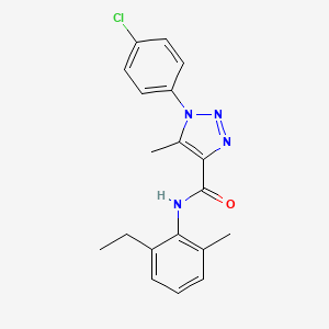 molecular formula C19H19ClN4O B4589932 1-(4-chlorophenyl)-N-(2-ethyl-6-methylphenyl)-5-methyl-1H-1,2,3-triazole-4-carboxamide 