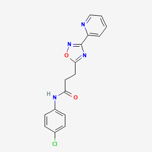 N-(4-Chlorophenyl)-3-[3-(pyridin-2-YL)-1,2,4-oxadiazol-5-YL]propanamide