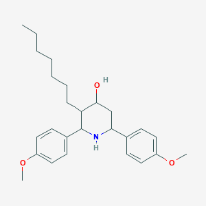 3-Heptyl-2,6-bis(4-methoxyphenyl)piperidin-4-ol