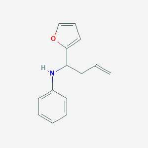 molecular formula C14H15NO B458996 N-[1-(2-Furyl)-3-butenyl]aniline CAS No. 144661-27-8