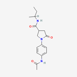 1-[4-(acetylamino)phenyl]-N-(sec-butyl)-5-oxo-3-pyrrolidinecarboxamide