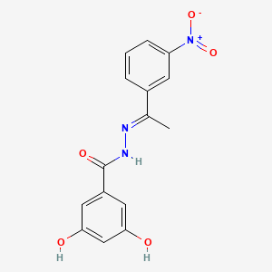 3,5-dihydroxy-N'-[1-(3-nitrophenyl)ethylidene]benzohydrazide