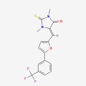 1,3-dimethyl-2-thioxo-5-({5-[3-(trifluoromethyl)phenyl]-2-furyl}methylene)-4-imidazolidinone