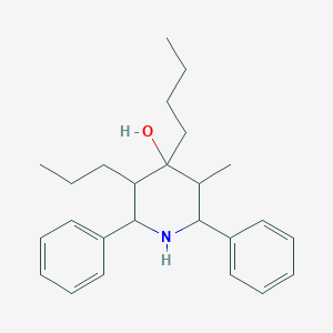 molecular formula C25H35NO B459001 4-Butyl-3-methyl-2,6-diphenyl-5-propylpiperidin-4-ol 