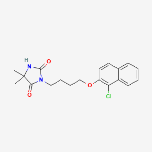 3-{4-[(1-chloro-2-naphthyl)oxy]butyl}-5,5-dimethyl-2,4-imidazolidinedione