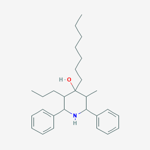 molecular formula C28H41NO B459003 4-Heptyl-3-methyl-2,6-diphenyl-5-propyl-4-piperidinol 