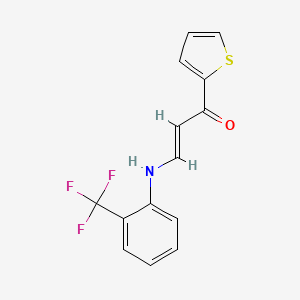 (E)-1-thiophen-2-yl-3-[2-(trifluoromethyl)anilino]prop-2-en-1-one