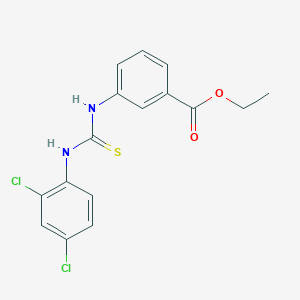 ethyl 3-({[(2,4-dichlorophenyl)amino]carbonothioyl}amino)benzoate