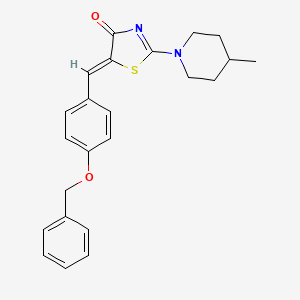 molecular formula C23H24N2O2S B4590069 (5Z)-5-[4-(benzyloxy)benzylidene]-2-(4-methylpiperidin-1-yl)-1,3-thiazol-4(5H)-one 