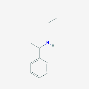 molecular formula C14H21N B459007 2-methyl-N-(1-phenylethyl)pent-4-en-2-amine 