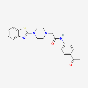 N-(4-acetylphenyl)-2-[4-(1,3-benzothiazol-2-yl)piperazin-1-yl]acetamide