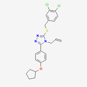 4-allyl-3-[4-(cyclopentyloxy)phenyl]-5-[(3,4-dichlorobenzyl)thio]-4H-1,2,4-triazole