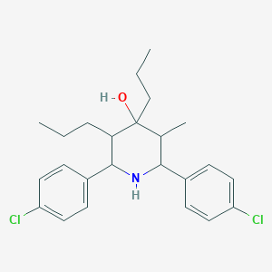 molecular formula C24H31Cl2NO B459009 2,6-Bis(4-chlorophenyl)-3-methyl-4,5-dipropylpiperidin-4-ol 