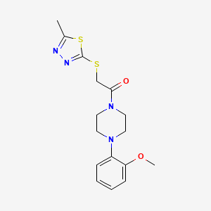 1-[4-(2-Methoxyphenyl)piperazin-1-yl]-2-[(5-methyl-1,3,4-thiadiazol-2-yl)sulfanyl]ethanone