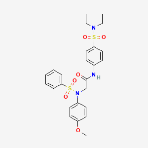 N~1~-{4-[(diethylamino)sulfonyl]phenyl}-N~2~-(4-methoxyphenyl)-N~2~-(phenylsulfonyl)glycinamide