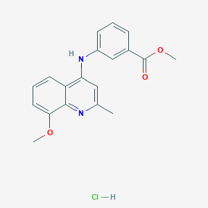 molecular formula C19H19ClN2O3 B4590110 Methyl 3-[(8-methoxy-2-methylquinolin-4-yl)amino]benzoate;hydrochloride 