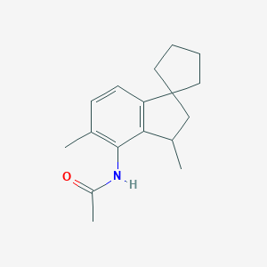 molecular formula C17H23NO B459013 N-(3',5'-dimethyl-2',3'-dihydrospiro[cyclopentane-1,1'-inden]-4'-yl)acetamide CAS No. 354533-52-1