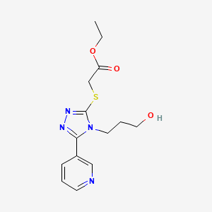 ethyl {[4-(3-hydroxypropyl)-5-(3-pyridinyl)-4H-1,2,4-triazol-3-yl]thio}acetate