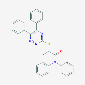 2-[(5,6-diphenyl-1,2,4-triazin-3-yl)sulfanyl]-N,N-diphenylpropanamide