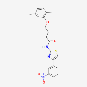 molecular formula C21H21N3O4S B4590155 4-(2,5-dimethylphenoxy)-N-[4-(3-nitrophenyl)-1,3-thiazol-2-yl]butanamide 