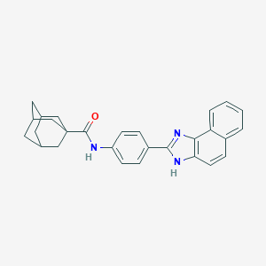 molecular formula C28H27N3O B459019 N-(4-{3H-NAPHTHO[1,2-D]IMIDAZOL-2-YL}PHENYL)ADAMANTANE-1-CARBOXAMIDE 