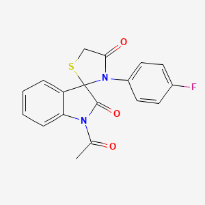 1-ACETYL-3'-(4-FLUOROPHENYL)-1,2-DIHYDROSPIRO[INDOLE-3,2'-[1,3]THIAZOLIDINE]-2,4'-DIONE