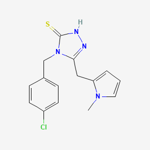 4-(4-chlorobenzyl)-5-[(1-methyl-1H-pyrrol-2-yl)methyl]-4H-1,2,4-triazole-3-thiol