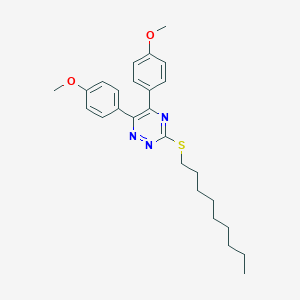 5,6-Bis(4-methoxyphenyl)-3-(nonylsulfanyl)-1,2,4-triazine