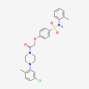 4-[2-[4-(5-chloro-2-methylphenyl)piperazin-1-yl]-2-oxoethoxy]-N-(2-methylphenyl)benzenesulfonamide