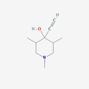 molecular formula C10H17NO B459026 4-Ethynyl-1,3,5-trimethylpiperidin-4-ol 