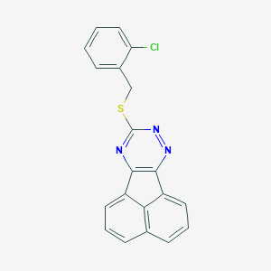 molecular formula C20H12ClN3S B459027 9-[(2-Chlorobenzyl)sulfanyl]acenaphtho[1,2-e][1,2,4]triazine CAS No. 378196-39-5