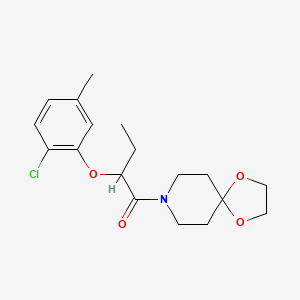 2-(2-Chloro-5-methylphenoxy)-1-(1,4-dioxa-8-azaspiro[4.5]dec-8-yl)butan-1-one