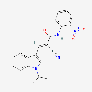 2-cyano-3-(1-isopropyl-1H-indol-3-yl)-N-(2-nitrophenyl)acrylamide