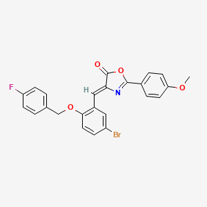 4-{5-bromo-2-[(4-fluorobenzyl)oxy]benzylidene}-2-(4-methoxyphenyl)-1,3-oxazol-5(4H)-one