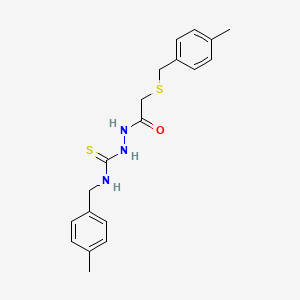 N-(4-methylbenzyl)-2-{[(4-methylbenzyl)thio]acetyl}hydrazinecarbothioamide