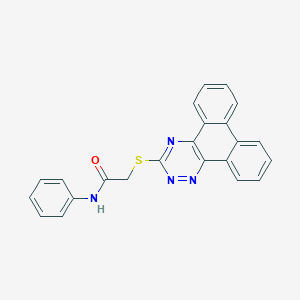 molecular formula C23H16N4OS B459030 2-(phenanthro[9,10-e][1,2,4]triazin-3-ylsulfanyl)-N-phenylacetamide 