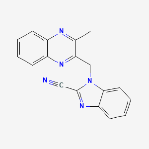 1-[(3-methyl-2-quinoxalinyl)methyl]-1H-benzimidazole-2-carbonitrile