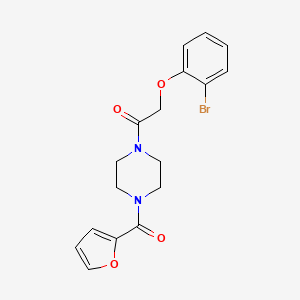 molecular formula C17H17BrN2O4 B4590319 1-[(2-bromophenoxy)acetyl]-4-(2-furoyl)piperazine 