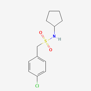 1-(4-chlorophenyl)-N-cyclopentylmethanesulfonamide