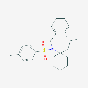molecular formula C23H29NO2S B459033 5-methyl-2-[(4-methylphenyl)sulfonyl]-2,3,4,5-tetrahydrospiro[1H-2-benzazepine-3,1'-cyclohexane] 