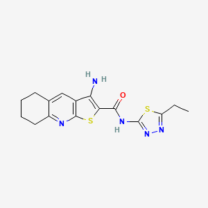 3-amino-N-(5-ethyl-1,3,4-thiadiazol-2-yl)-5,6,7,8-tetrahydrothieno[2,3-b]quinoline-2-carboxamide