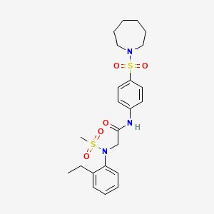 N~1~-[4-(1-azepanylsulfonyl)phenyl]-N~2~-(2-ethylphenyl)-N~2~-(methylsulfonyl)glycinamide