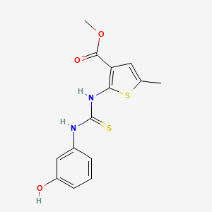 methyl 2-({[(3-hydroxyphenyl)amino]carbonothioyl}amino)-5-methyl-3-thiophenecarboxylate